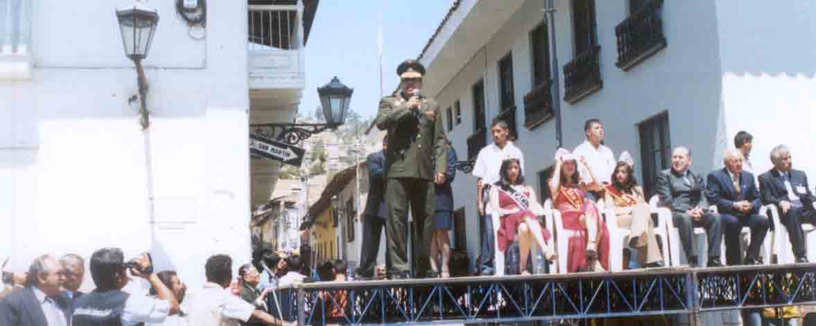 El Presidente de la Promoci�n Bodas de Plata, expresando su saludo y su mensaje en nombre de su Promoci�n. Cajamarca, agosto 2006.