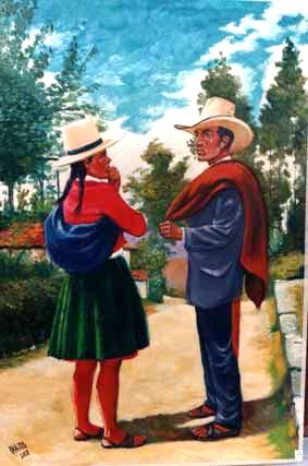 "Malcatinos". �leo sobre lienzo 40 x 60 (Col. del autor)